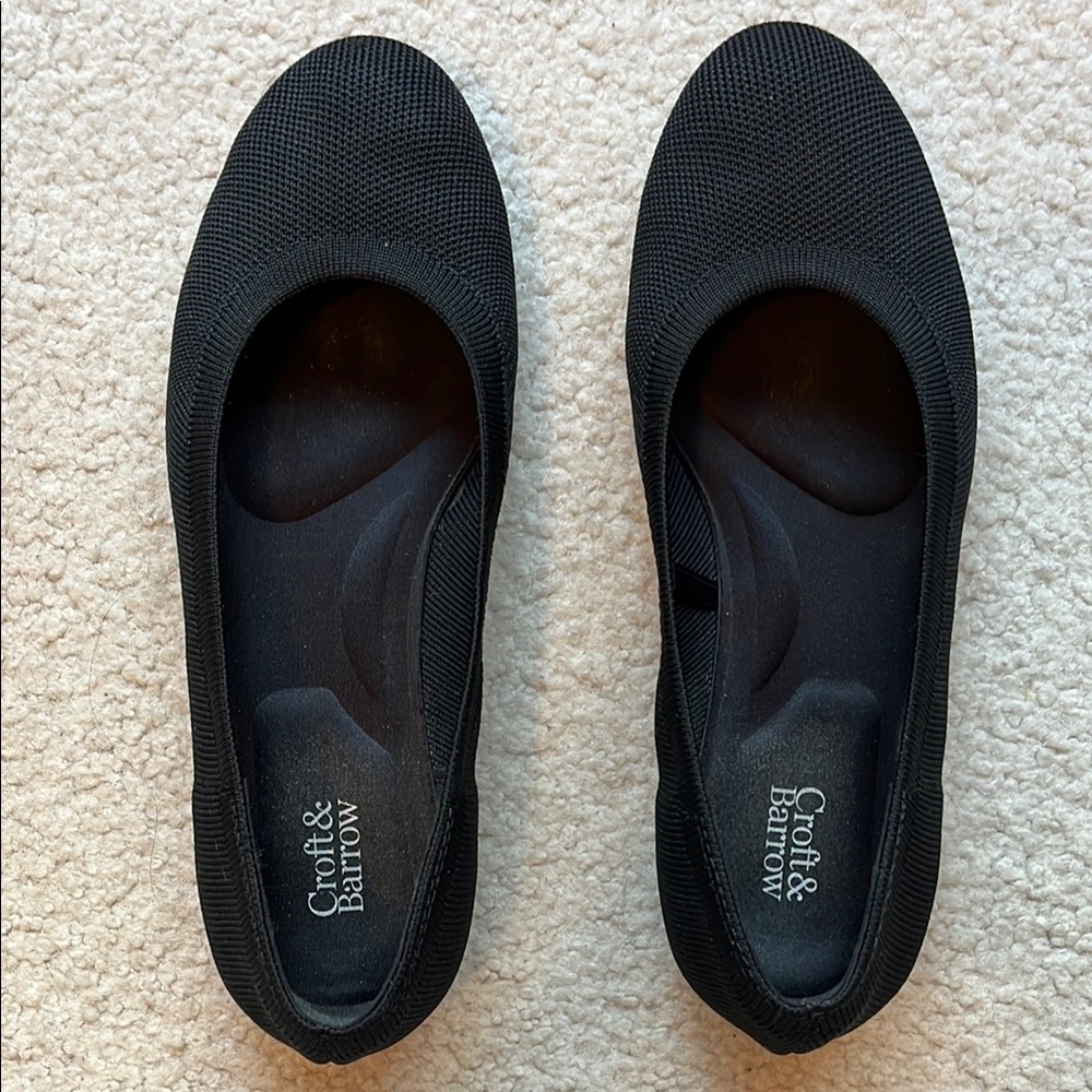 Croft & Barrow Women's Black Ballet Flats
